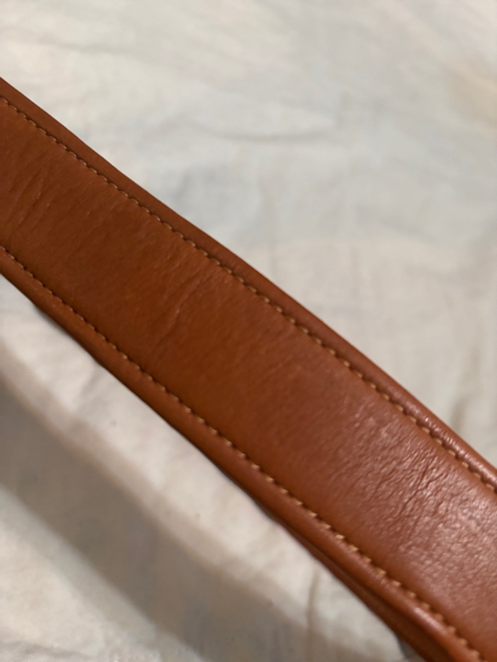 Coach Tan Leather Belt with Brass Buckle - Picture 7 of 8